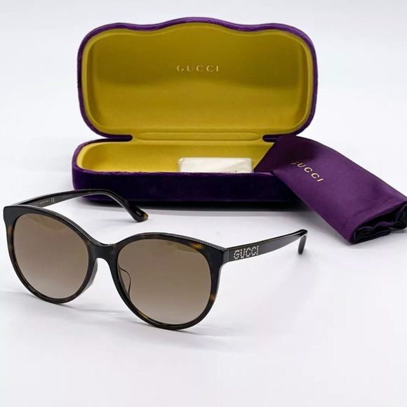 Sale! New Gucci Women's 56mm Havana Brown Sunglasses! - Picture 2 of 6